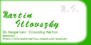 martin illovszky business card